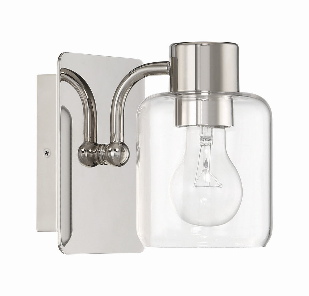 Rori One Light Wall Sconce in Polished Nickel - available from The Lighting Shoppe, trusted by Canadian homeowners