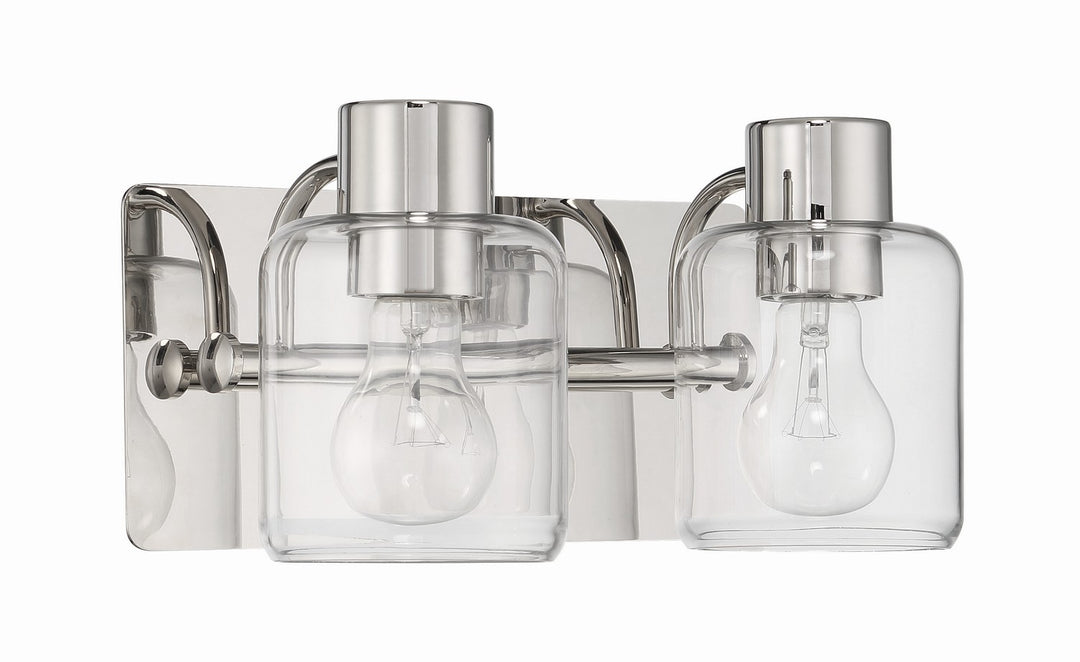 Rori Two Light Vanity in Polished Nickel - available from The Lighting Shoppe, trusted by Canadian homeowners