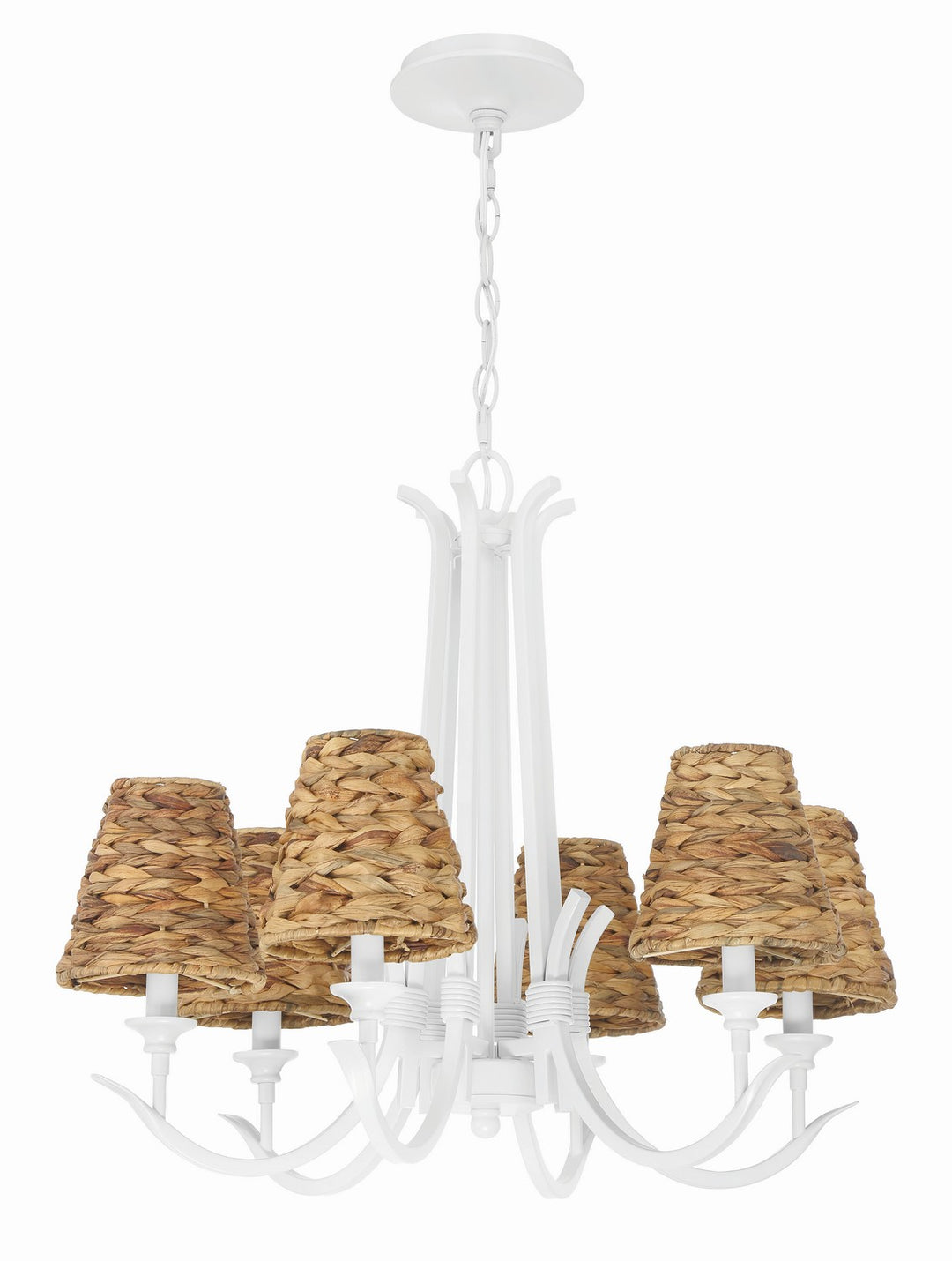 Kokomo Six Light Chandelier in Matte White - available from The Lighting Shoppe, trusted by Canadian homeowners