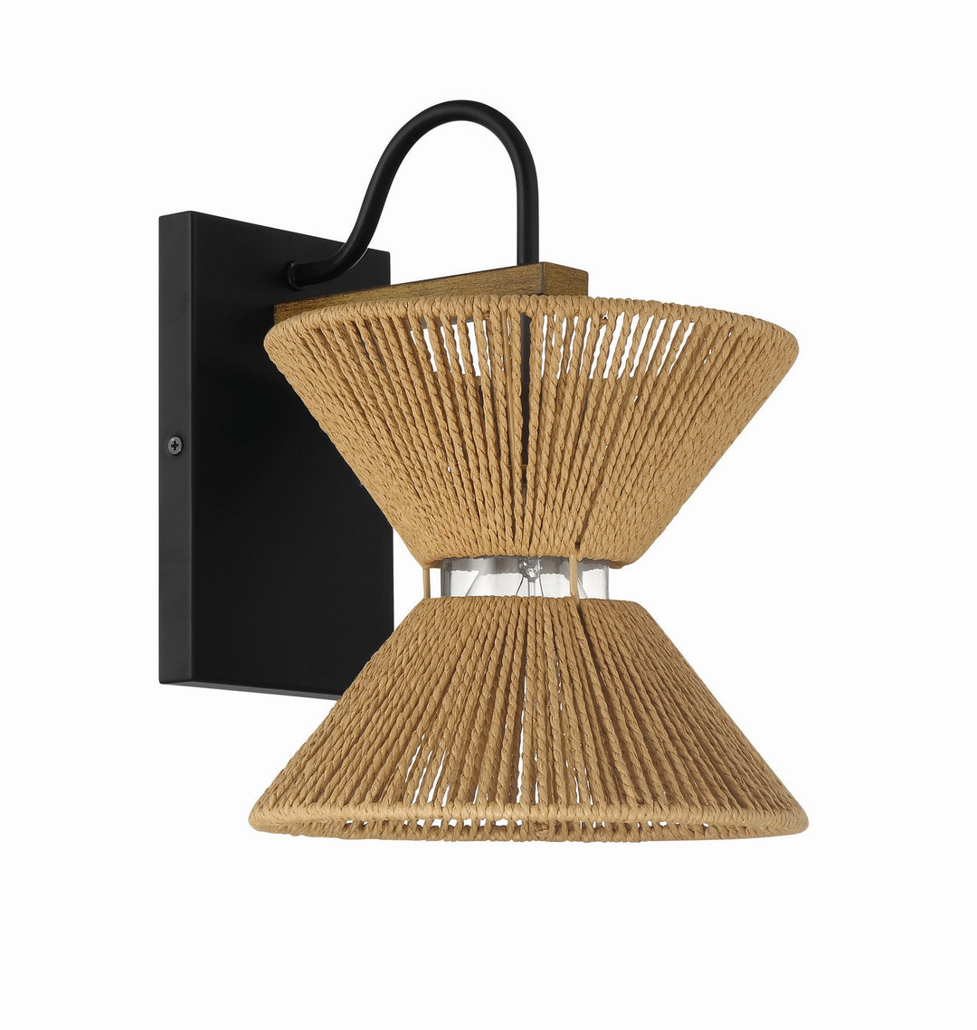 Serena One Light Wall Sconce in Flat Black/Walnut - available from The Lighting Shoppe, trusted by Canadian homeowners