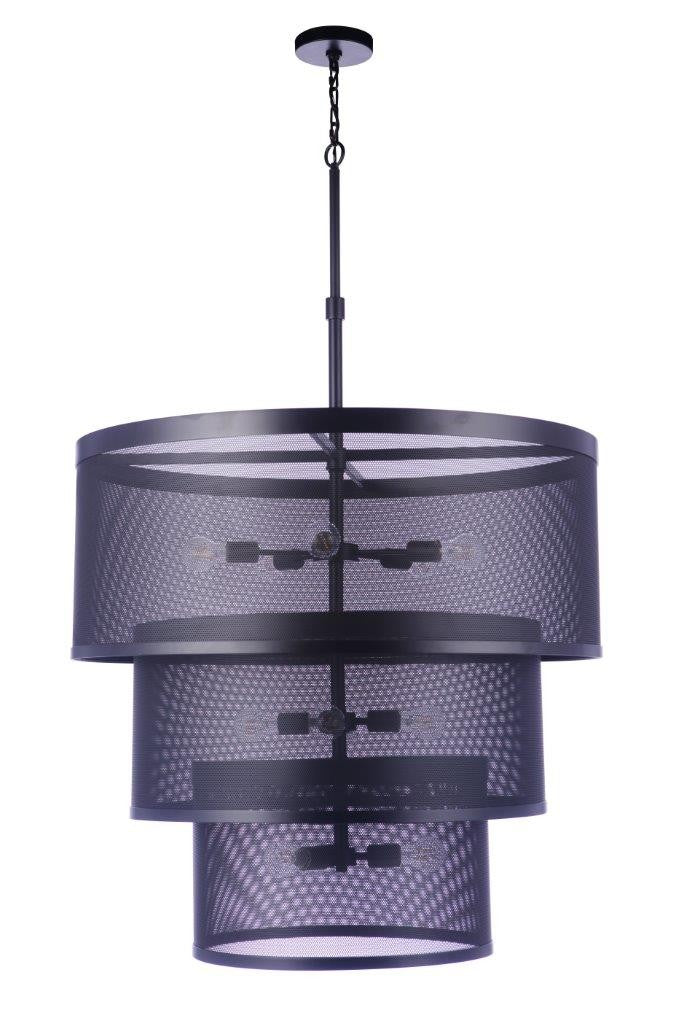 Mesh 12 Light Pendant in Flat Black - available from The Lighting Shoppe, trusted by Canadian homeowners