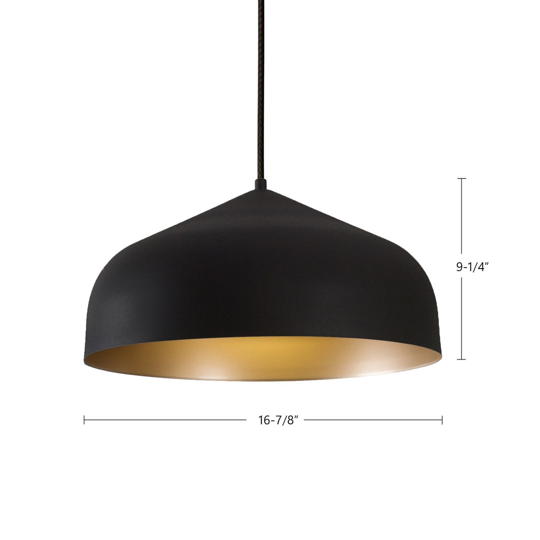 Kuzco Canada - 49117-BK/GD - One Light Pendant - Helena - Black/Gold