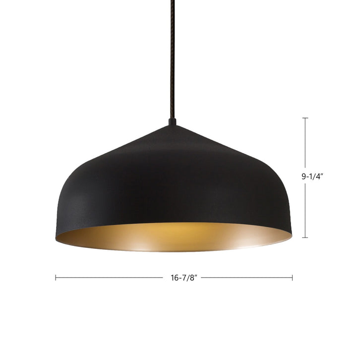 Kuzco Canada - 49117-BK/GD - One Light Pendant - Helena - Black/Gold