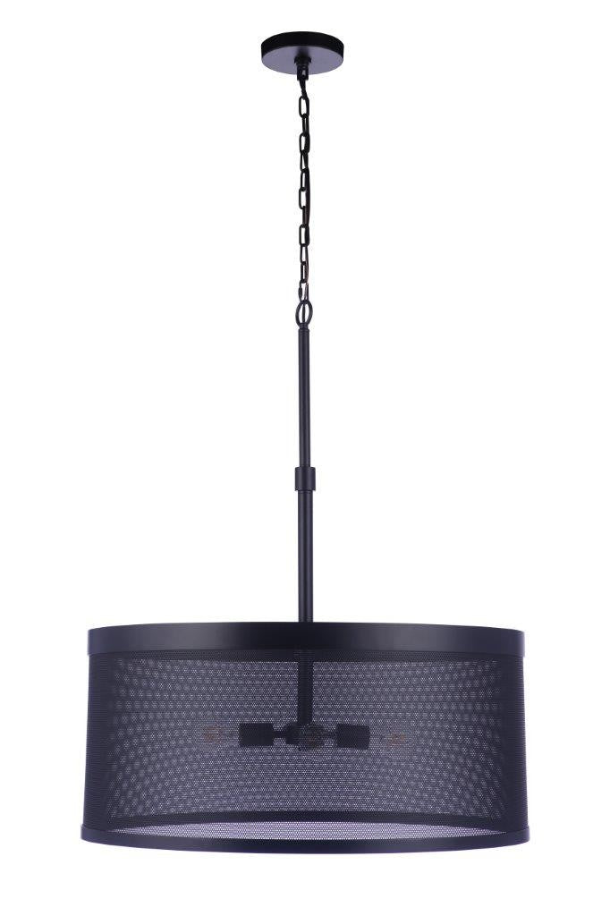 Mesh Four Light Pendant in Flat Black - available from The Lighting Shoppe, trusted by Canadian homeowners