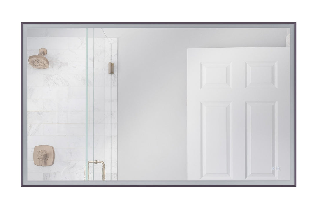 Framed,LED Mirror LED Mirror in Flat Black - available from The Lighting Shoppe, trusted by Canadian homeowners