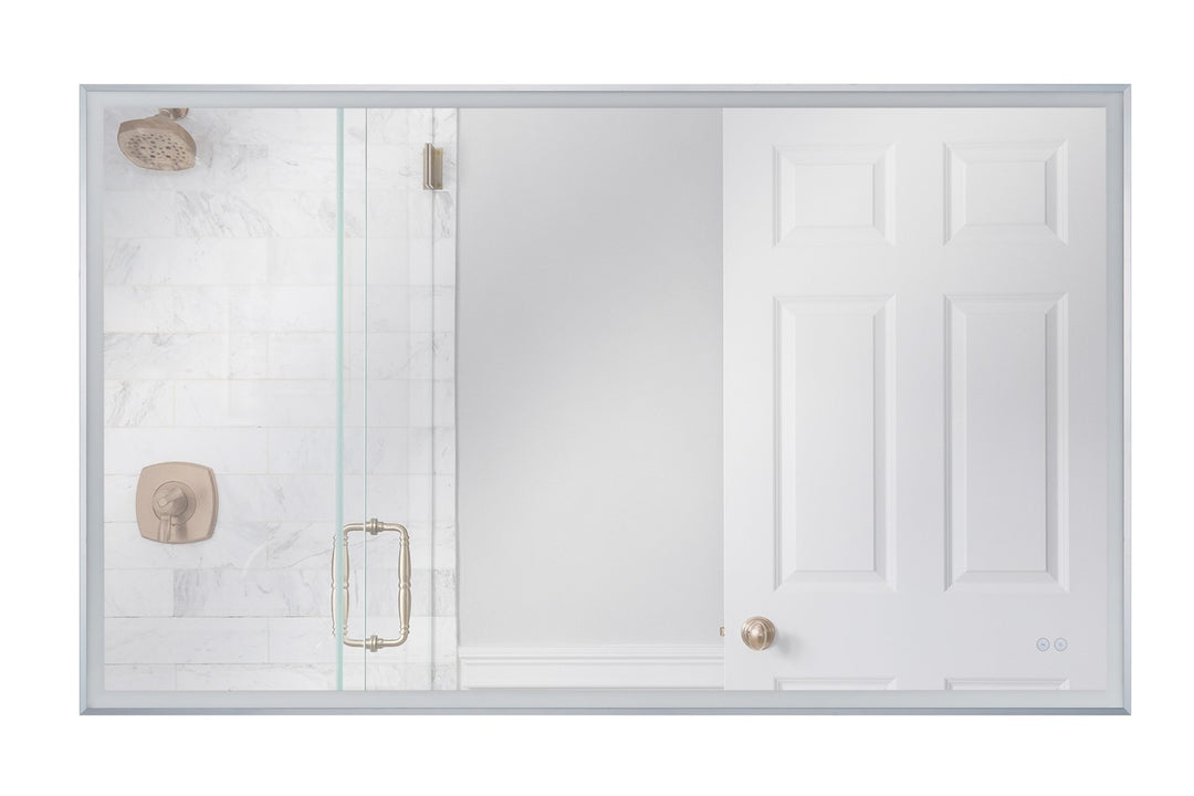 Framed,LED Mirror LED Mirror in Brushed Polished Nickel - available from The Lighting Shoppe, trusted by Canadian homeowners