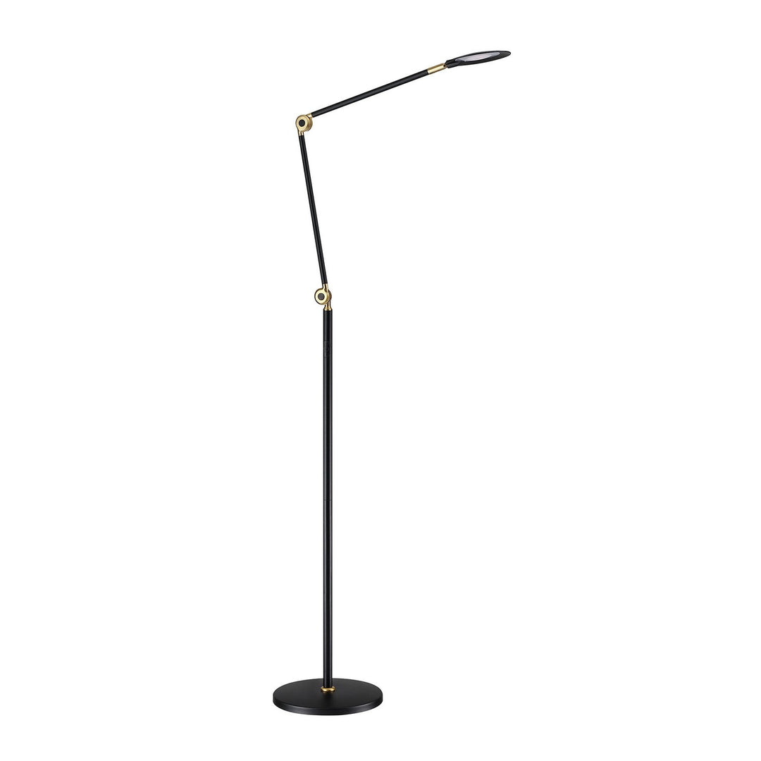 Ican LED Floor Lamp in Black & Brass Kendal Canada