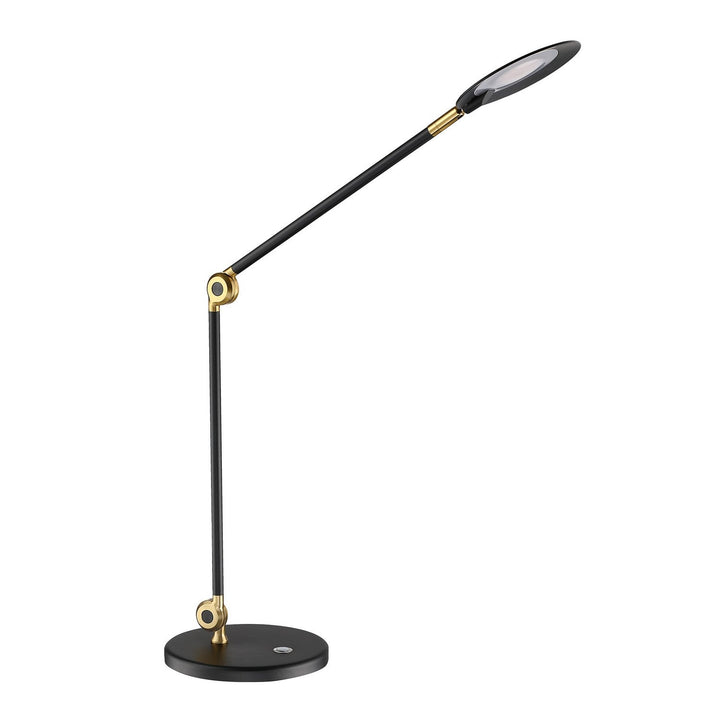 Ican LED Desk Lamp in Black & Brass Kendal Canada