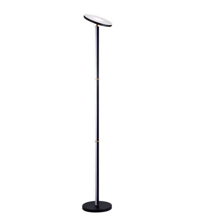 Plex LED Torchiere in Black & Brass Kendal Canada