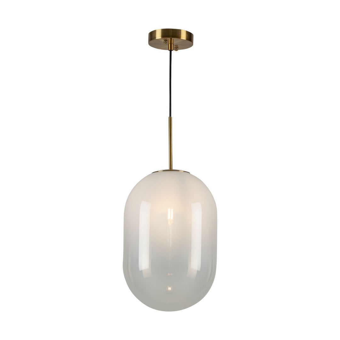 Vita One Light Pendant in White, Brass - available from The Lighting Shoppe, trusted by Canadian homeowners