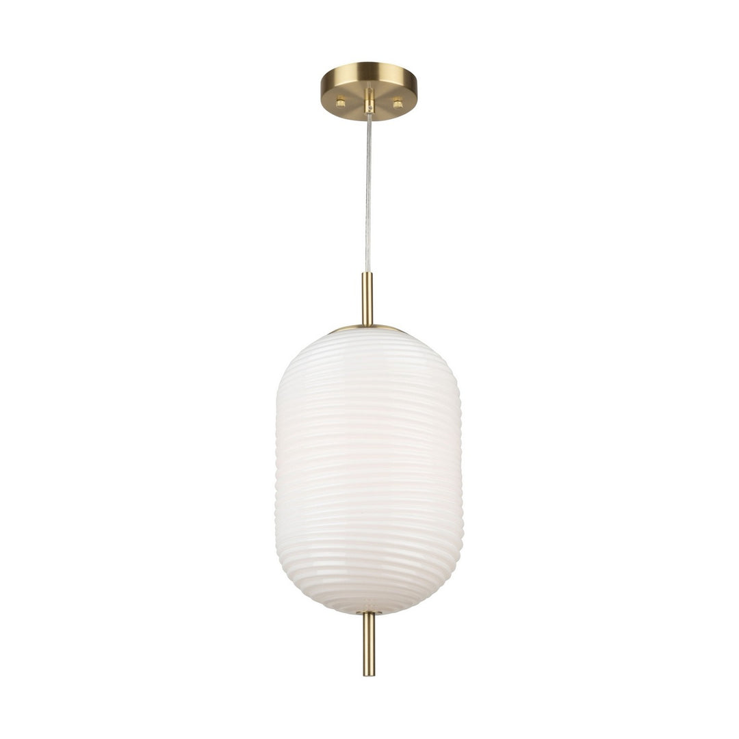 Vita One Light Pendant in White, Brass - available from The Lighting Shoppe, trusted by Canadian homeowners