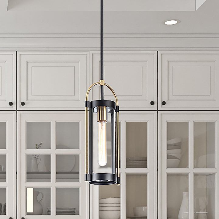 Artcraft Canada - AC11511BB - One Light Pendant - Bonita - Black and Brushed Brass