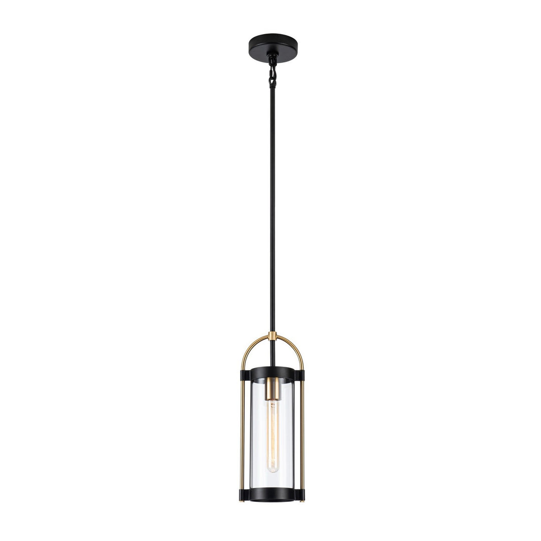 Bonita One Light Pendant in Black and Brushed Brass - available from The Lighting Shoppe, trusted by Canadian homeowners