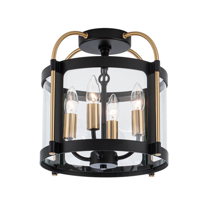 Artcraft Canada - AC11513BB - Four Light Flush Mount - Bonita - Black and Brushed Brass