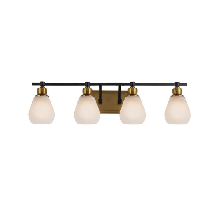 Artcraft Canada - AC11684BB - Four Light Bathroom Vanity - Nelson - Brass & Black
