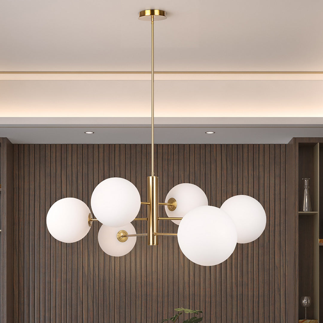 Artcraft Canada - AC11766BR - Six Light Chandelier - Aurelia - Brass