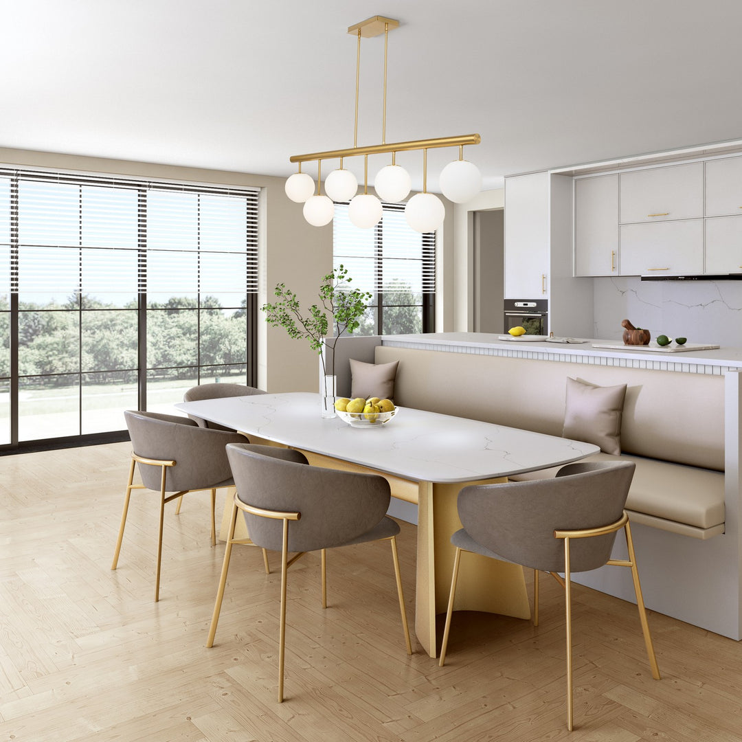 Artcraft Canada - AC11767BR - Seven Light Island/Pool Table - Aurelia - Brass