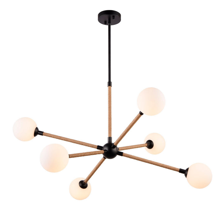 Artcraft Canada - AC11846BK - Six Light Chandelier - Capilano - Black