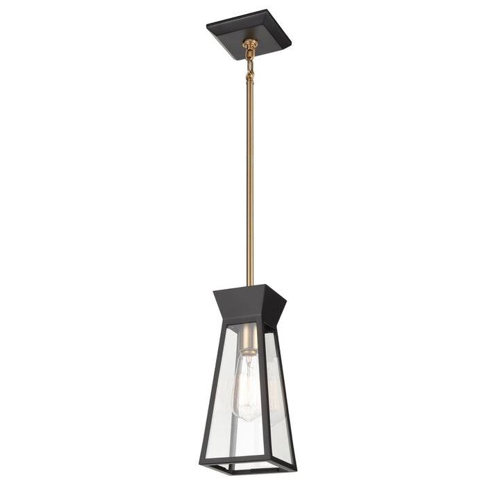 Artcraft Canada - AC11850BK - One Light Pendant - Lucian - Black and Brushed Brass