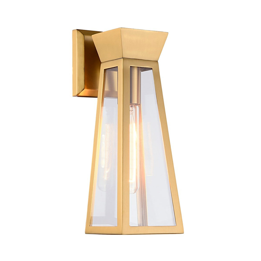 Lucian One Light Wall Sconce in Brushed Brass - available from The Lighting Shoppe, trusted by Canadian homeowners