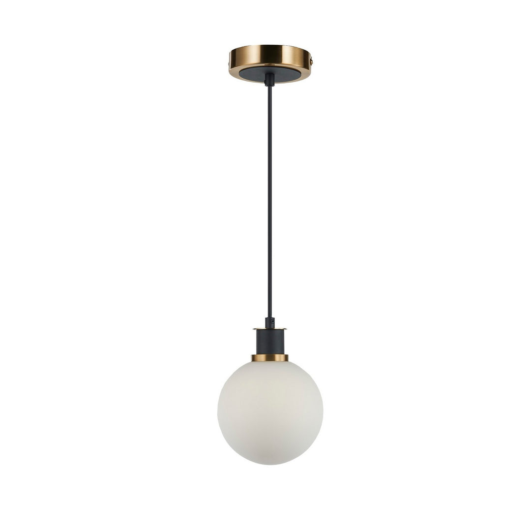Gem One Light Pendant in Black and Brushed Brass - available from The Lighting Shoppe, trusted by Canadian homeowners