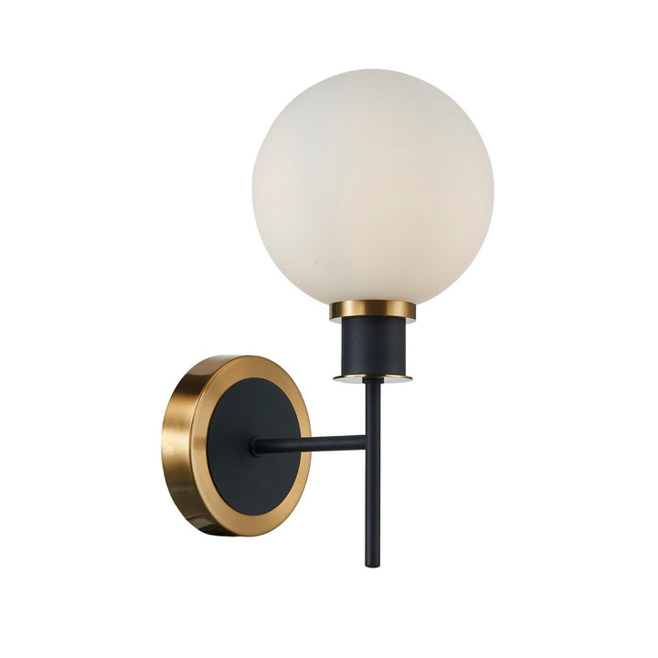 Artcraft Canada - AC11871WH - One Light Wall Sconce - Gem - Black and Brushed Brass