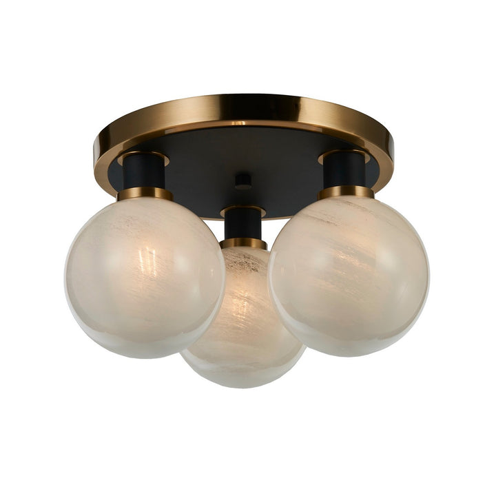 Artcraft Canada - AC11873SW - Three Light Pendant - Gem - Black and Brushed Brass
