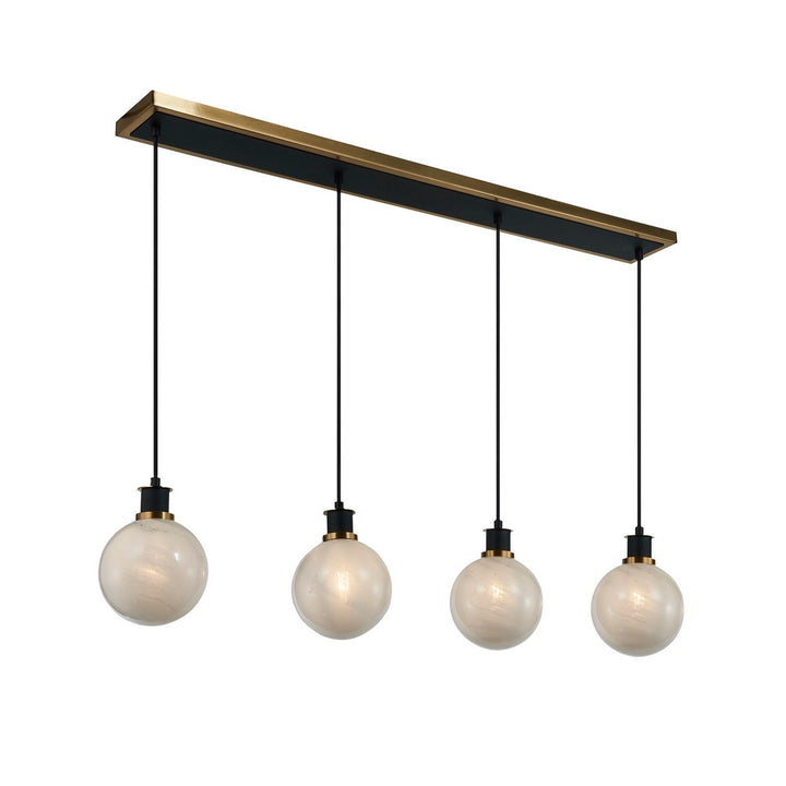 Artcraft Canada - AC11874SW - Four Light Island/Pool Table - Gem - Black and Brushed Brass