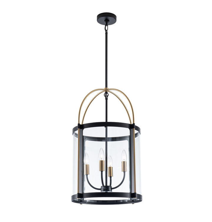 Artcraft Canada - AC11515BB - Four Light Pendant - Verre incolore - Black and Brushed Brass