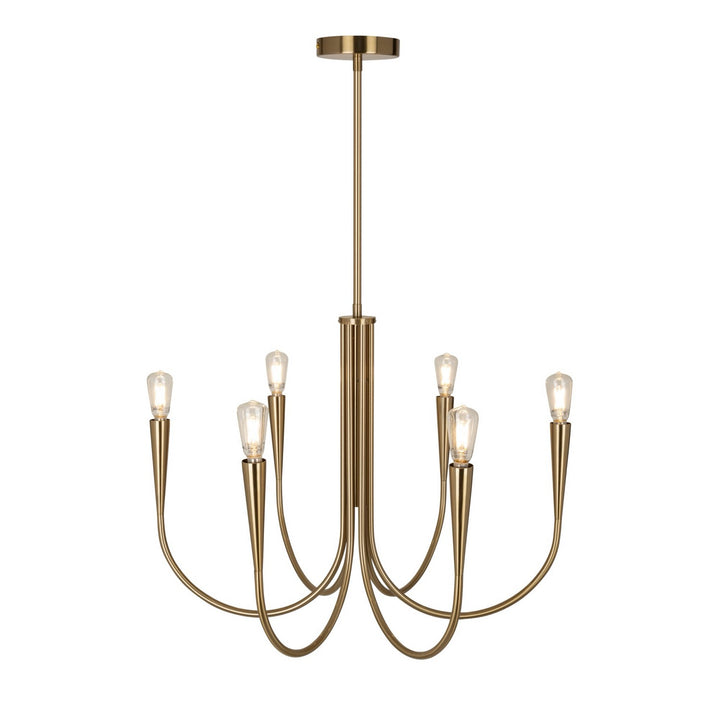 Artcraft Canada - AC11926BR - Six Light Chandelier - Bronte - Brass