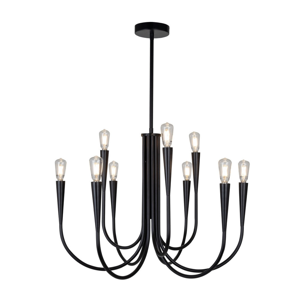Artcraft Canada - AC11929BK - Nine Light Chandelier - Bronte - Black