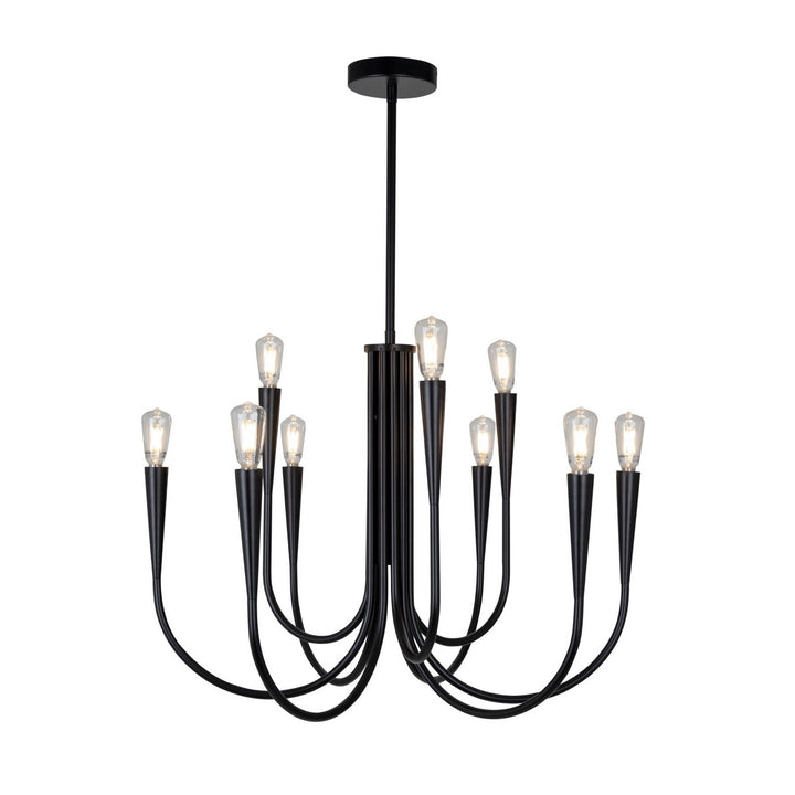 Artcraft Canada - AC11929BK - Nine Light Chandelier - Bronte - Black