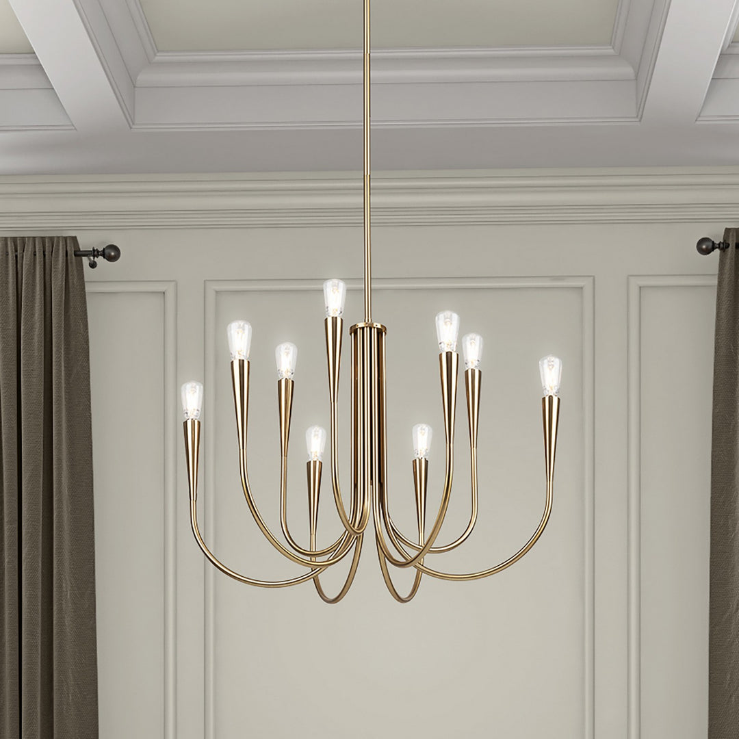 Artcraft Canada - AC11929BR - Nine Light Chandelier - Bronte - Brass