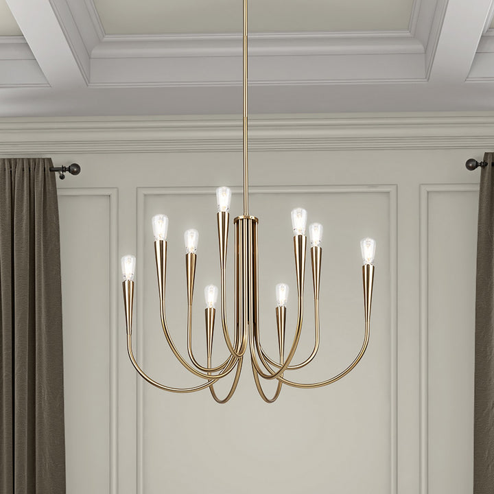 Artcraft Canada - AC11929BR - Nine Light Chandelier - Bronte - Brass
