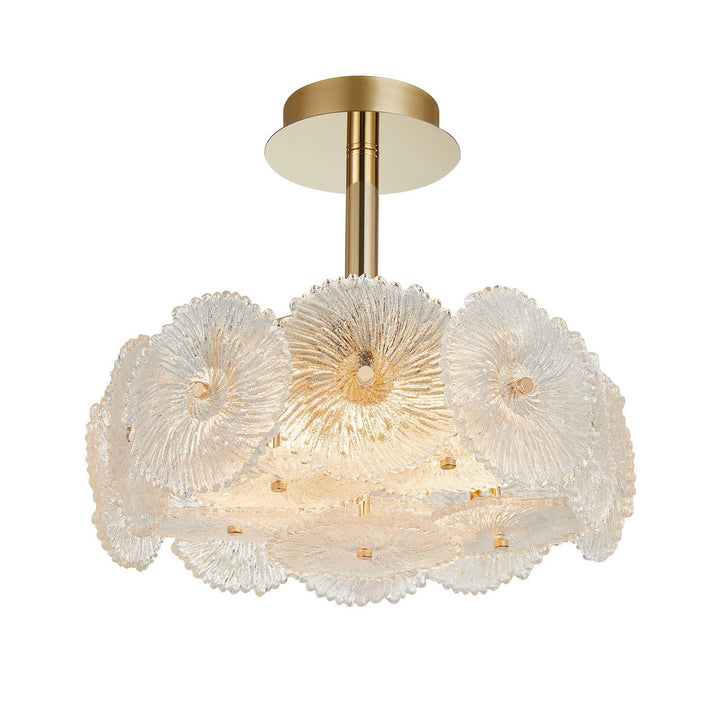Artcraft Canada - AC11965BR - Six Light Semi-Flush Mount - Bloom - Brass