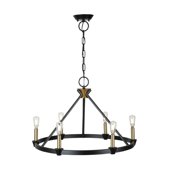 Artcraft Canada - AC11986BB - Six Light Chandelier - Notting Hill - Black and Brushed Brass
