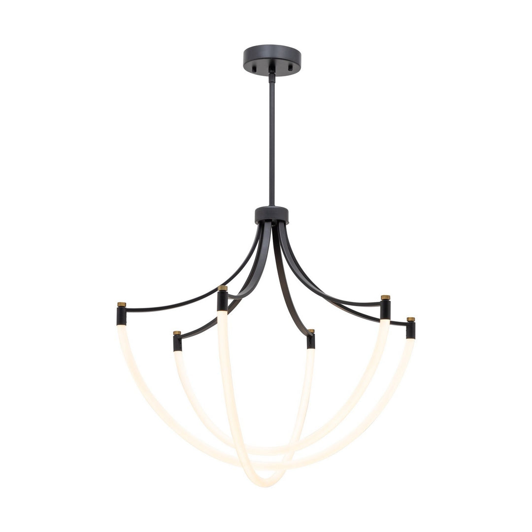 Cascata LED Chandelier in Black and Brushed Brass - available from The Lighting Shoppe, trusted by Canadian homeowners