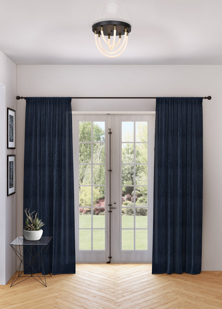 Artcraft Canada - AC6811BK - LED Flush Mount - Cascata - Black and Brushed Brass