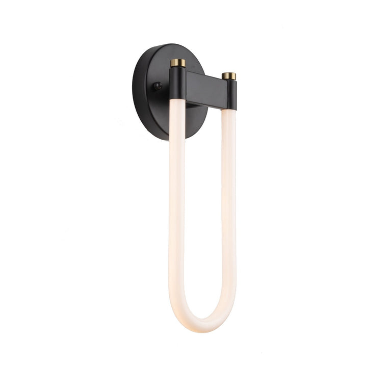 Artcraft Canada - AC6814BK - LED Wall Sconce - Cascata - Black and Brushed Brass