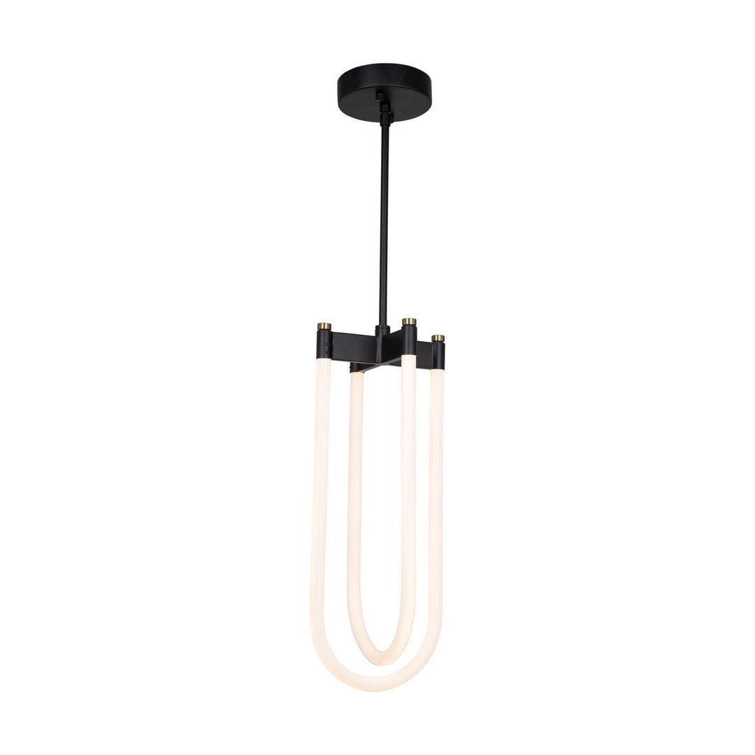 Cascata LED Pendant in Black and Brushed Brass - available from The Lighting Shoppe, trusted by Canadian homeowners