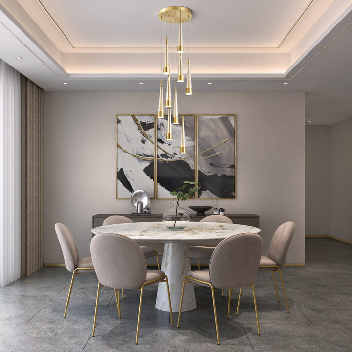 Artcraft Canada - AC6829BR - LED Chandelier - Sunnyvale - Brass