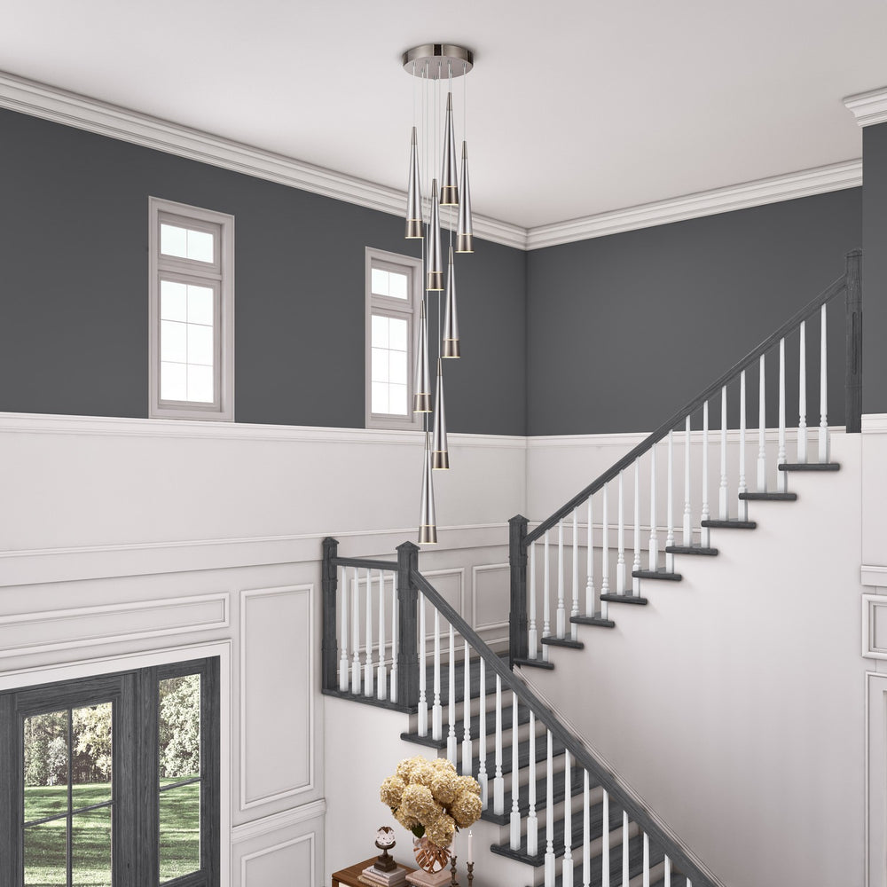 Artcraft Canada - AC6829SM - LED Chandelier - Sunnyvale - Pearl Black and Smoke