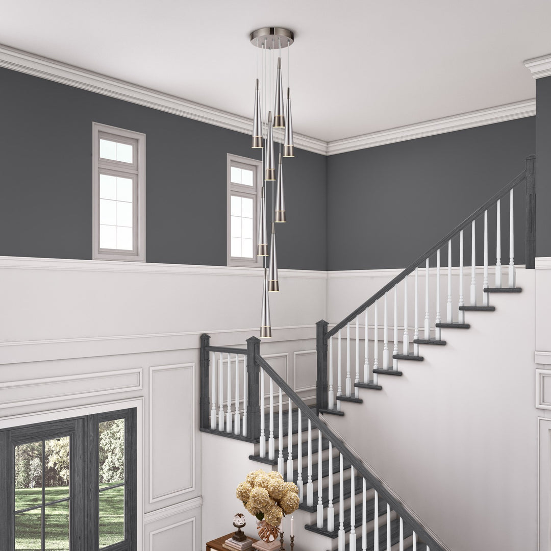 Artcraft Canada - AC6829SM - LED Chandelier - Sunnyvale - Pearl Black and Smoke