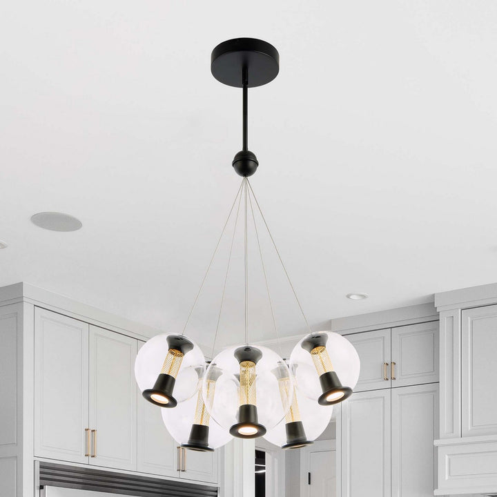 Artcraft Canada - AC6846BK - LED Chandelier - Arlo - Black