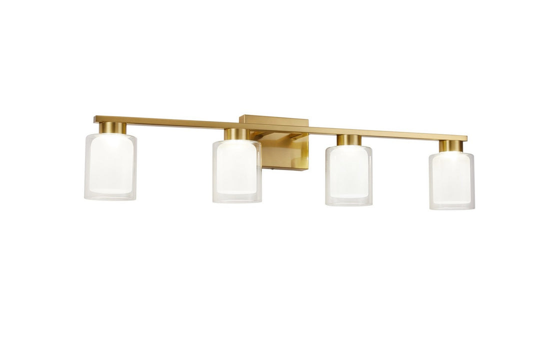 Saville LED Bathroom Vanity in Brass - available from The Lighting Shoppe, trusted by Canadian homeowners