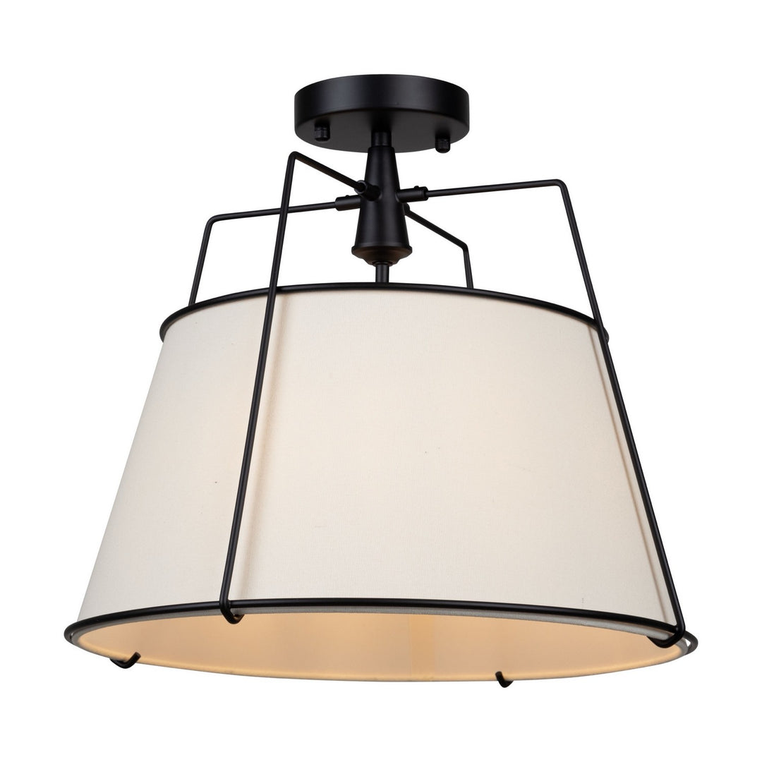 Pullman Three Light Semi-Flush Mount in Black - available from The Lighting Shoppe, trusted by Canadian homeowners