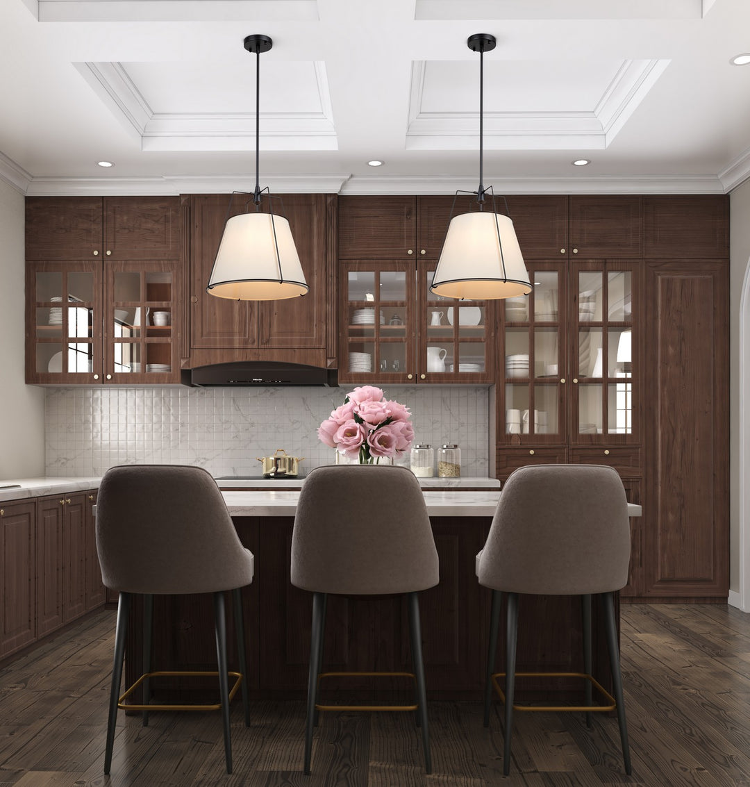 Artcraft Canada - SC13363BK - Three Light Pendant - Pullman - Black