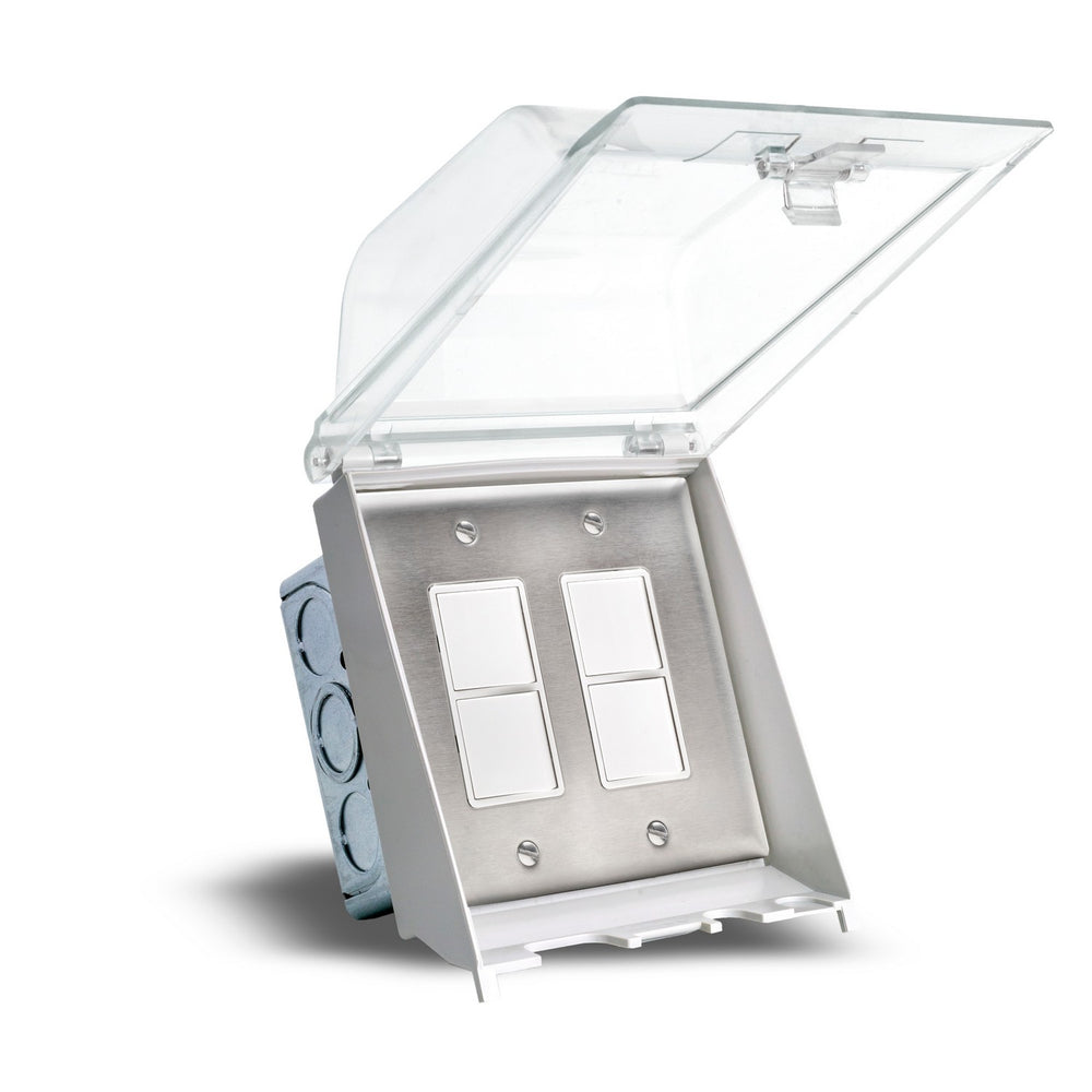 Eurofase Canada - EFDWWPS - Dual Duplex Switch Weatherproof Flush Mount And Gang Box - Stainless Steel