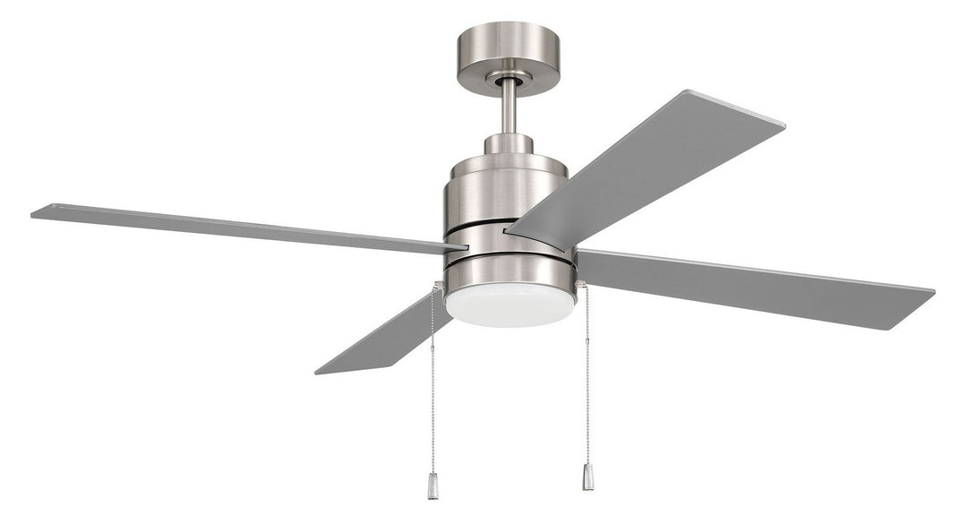 McCoy 52 4 Blade with Pull Chains 52"Ceiling Fan in Brushed Polished Nickel - available from The Lighting Shoppe, trusted by Canadian homeowners
