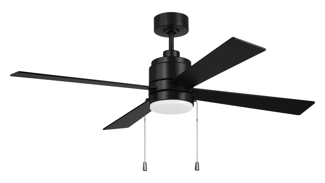 McCoy 52 4 Blade with Pull Chains 52"Ceiling Fan in Flat Black - available from The Lighting Shoppe, trusted by Canadian homeowners